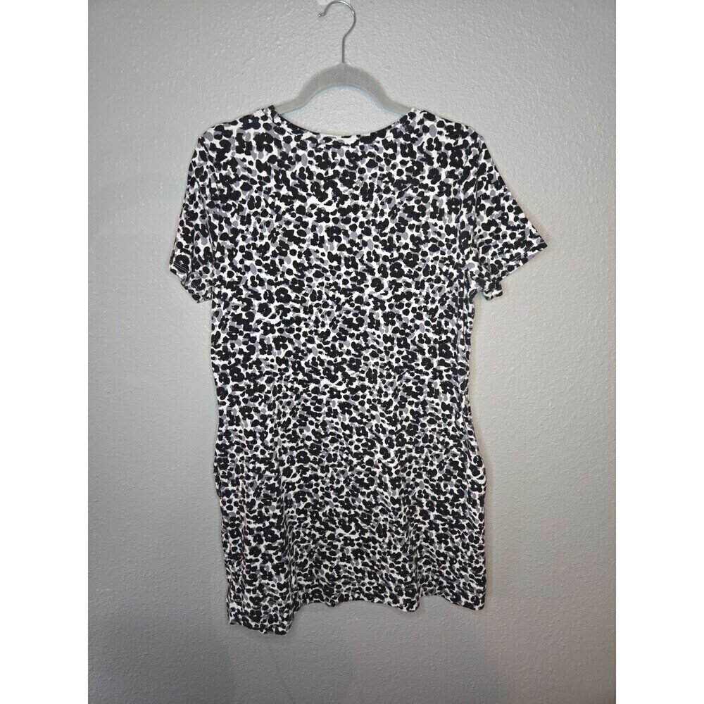 Ellen Tracy Women's Pima Cotton Triumph Gray Animal Print Dress Size Large - Picture 5 of 8